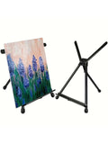 AOOKMIYA Aluminum 15" to 21" Tabletop Easel Display, Black Tripod with Rubber Feet, Holds Canvas, Paintings, Books, Photos, Signs