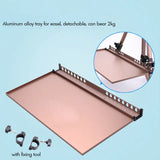 AOOKMIYA Aluminum Alloy Easel Tray with Fixing Tools, Detachable Artist Replacement Easel Tray Sketch Painting Rack, Size 39.7x22cm