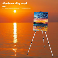 AOOKMIYA Aluminum Alloy Folding Telescopic Studio Painting Easel Tripod Display Bracket