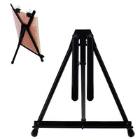 AOOKMIYA Aluminum Alloy Non Slip Studio For Painting Standing Stable Foldable Gift Portable Professional Tabletop Easel Art Display Black