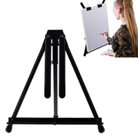 AOOKMIYA Aluminum Alloy Non Slip Studio For Painting Standing Stable Foldable Gift Portable Professional Tabletop Easel Art Display Black