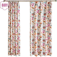 American Curtains for Living Dining Room Bedroom Modern Printed Curtains Pastoral Curtains Tulle Eyelet Curtains French Window