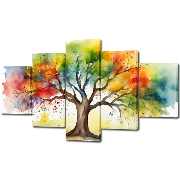 AnartYanart Watercolor style Tree of Life Canvas Wall Art for Living Room, Bedroom, Dining Room, Nursery, Office, Home Decor