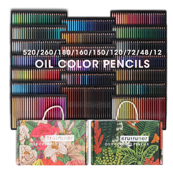 Brutfuner Metallic Pencils 50/12 Colors Color Pencil Set Soft Wooden  Drawing Coloring Pencils For Kids