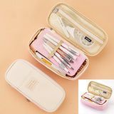 Angoo [C-Block] Pocket Pen Pencil Case, Fold Stationery Items Storage Bag, Organizer for Cosmetic Travel Student School F449