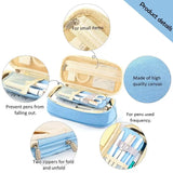 Angoo [C-Block] Pocket Pen Pencil Case, Fold Stationery Items Storage Bag, Organizer for Cosmetic Travel Student School F449