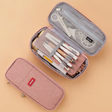 Angoo [C-Block] Pocket Pen Pencil Case, Fold Stationery Items Storage Bag, Organizer for Cosmetic Travel Student School F449