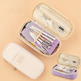 Angoo [C-Block] Pocket Pen Pencil Case, Fold Stationery Items Storage Bag, Organizer for Cosmetic Travel Student School F449