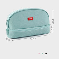 Angoo Hamburger Pen Case Pencil Bag Double Storage Space Japanese Design Pouch Organizer For Stationery School Cosmetic A6439