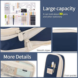 Angoo Kawaii Pencil Case Macaron Color Canvas Cute Big Pencil Pouch Pen Box Storage Bag Student School Supplies Stationery