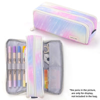 Angoo Nebula Pen Bag Pencil Case Galaxy Dream Dual-side Open Pocket Storage Pouch Stationery School Travel F7518