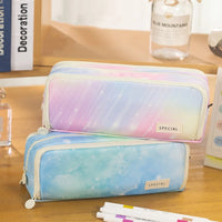 Angoo Nebula Pen Bag Pencil Case Galaxy Dream Dual-side Open Pocket Storage Pouch Stationery School Travel F7518