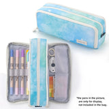 Angoo Nebula Pen Bag Pencil Case Galaxy Dream Dual-side Open Pocket Storage Pouch Stationery School Travel F7518