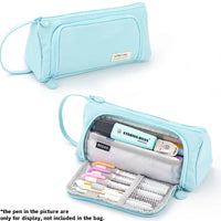 Angoo Oxford Fabric Pen Bag Pencil Case Large Capacity with Handle Multi Slot Waterproof Storage Pouch A7355