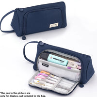 Angoo Oxford Fabric Pen Bag Pencil Case Large Capacity with Handle Multi Slot Waterproof Storage Pouch A7355