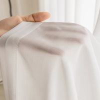 Anti-hook Silk Opaque Dreamy White Texture Gauze Sheer Curtains For Living Room Super Soft Thickened Elegant Balcony Tulle Drape