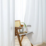 Anti-hook Silk Opaque Dreamy White Texture Gauze Sheer Curtains For Living Room Super Soft Thickened Elegant Balcony Tulle Drape