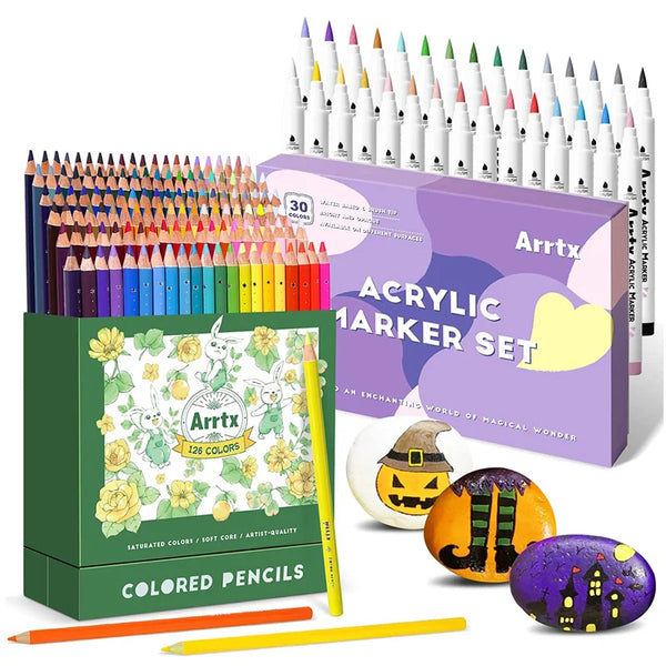 Arrtx-Lápis de Cor Profissional para Artistas, Livros para Colorir, Soft Core, Livros para Colorir, Lápis de Arte, 126 Cores