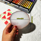 AOOKMIYA  Art Supplies Oil Stick Palette Transparent Resin Palette Calligraphy Paperweight Pendulum Props Fire Paint Stamp Pad