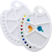 AOOKMIYA AOOKMIYA  Art Supply 17-Well Artist Painting Palette Plastic Artist Paint Color Mixing Trays - Kids Art Classroom Class Craft Projects