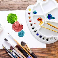 AOOKMIYA AOOKMIYA  Art Supply 17-Well Artist Painting Palette Plastic Artist Paint Color Mixing Trays - Kids Art Classroom Class Craft Projects