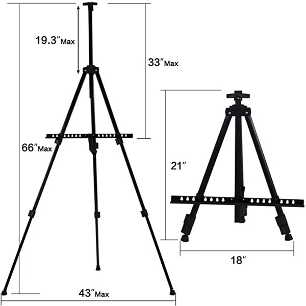 AOOKMIYA High Quality Adjustable Tripod Painting Easel Stand Aluminium