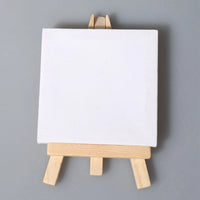 AOOKMIYA Artists 3 inch x3 inch Mini Canvas & 5 inch Mini Easel Set Painting - Set Contains: 24 Mini Canvases & 24 Mini Easels