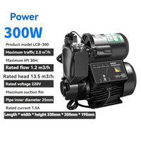 Auto-escorvante Hot and Cold Water Pipe Booster Pump, Super Quiet, Tap Booster Pump, 220V