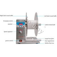 Automatic Barcode Label Rewinder, Paper Tag lavar e rebobinamento máquina