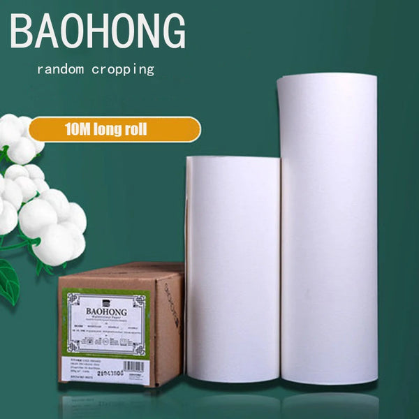 BAOHONG Watercolor Paper Roll 100% Cotton 140lb 300g 27cmX10m/37cmx10m Academy Art Paper for Watercolor Can Be Cut