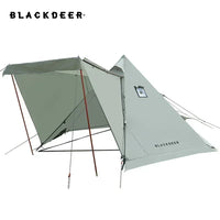 BLACK-DEER New Pyramid Tent With Snow Skirt Waterproof Camping Teepee With A Chimney Hole For Cooking Travel Tent PU3000