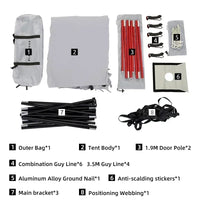 BLACK-DEER New Pyramid Tent With Snow Skirt Waterproof Camping Teepee With A Chimney Hole For Cooking Travel Tent PU3000