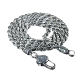 AOOKMIYA BOCAI New Real s925 Pure Silver Fashion Six-Word Mantra Vajra Pestle Buckle Man Necklace Trendy Jewelry Accessories