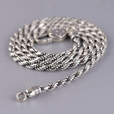 AOOKMIYA BOCAI New Real s925 Pure Silver Fashion Six-Word Mantra Vajra Pestle Buckle Man Necklace Trendy Jewelry Accessories