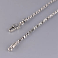 AOOKMIYA BOCAI New Real s925 Pure Silver Fashion Six-Word Mantra Vajra Pestle Buckle Man Necklace Trendy Jewelry Accessories