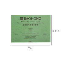 BaoHong Artist Watercolor Paper Pad Cotton 100% Painting Paper Gouache Acrylic, Fountain pen  Inkjet  Pastel charcoal 180*125mm