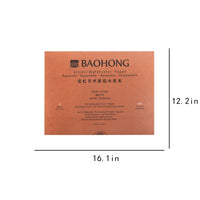 BaoHong Artist Watercolor Paper Pad Cotton 100% Painting Paper Gouache Acrylic, Fountain pen  Inkjet  Pastel charcoal 310*410mm