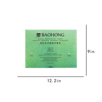BaoHong Artist Watercolor Paper Pad Cotton 100% Painting Paper Gouache Acrylic, Fountain pen  Inkjet  Pastel charcoal 230*310mm