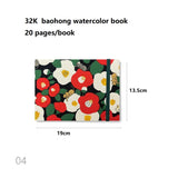 Baohong Handmade Watercolor book 100% Cotton 300g Travel Notebook 32k 16k 20 Pages medium Portable Beginner's Drawing Sketchbook