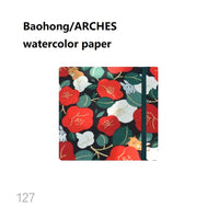 Baohong Handmade Watercolor book 100% Cotton 300g Travel Notebook 32k 16k 20 Pages medium Portable Beginner's Drawing Sketchbook