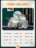 AOOKMIYA Bird praying bone china tableware, dishes, plates, ceramic food utensils with hand gifts business gift box set customization