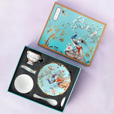 AOOKMIYA Bird praying bone china tableware, dishes, plates, ceramic food utensils with hand gifts business gift box set customization