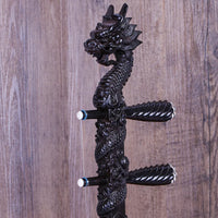 Black Sandalwood Dragon Head Erhu, Flat Octagonal Erhu, Musical Instrument Grading Erheen with Bow Case Two Strings Violin