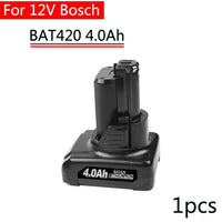 Bosch-batería de iones de litio de 12V, 6.0Ah, batería de repuesto para Bosch BAT411, BAT412, BAT413, BAT414, 10,8 V, herramient