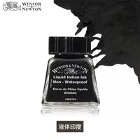 British WINSOR&NEWTON Liquid Acuarela Ink Waterproof Design Calligraphy Painting Watercolor Illustration Ink Art Supplies