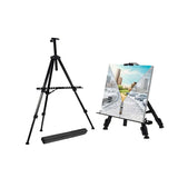 AOOKMIYA Bview Art 1pc 66" Black Aluminum Display Easel with Portable Bag,Large Adjustable Height Portable Tripod for Display Paintings