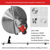 Caçador De Parede Elétrica Máquina De Entalho De Concreto Sulco, de Alta Potência, Máquina De Corte De Pedra De Cimento, Lâmina De 620mm