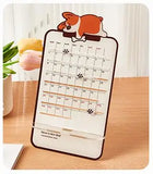 Calendário de mesa criativo escritório decoração de mesa calendário de 2023 kawaii mesa bonito calendário