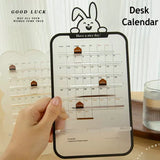 Calendário de mesa criativo escritório decoração de mesa calendário de 2023 kawaii mesa bonito calendário