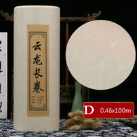 Calligraphy Paper Rolling Half Ripe Yunlong Xuan Paper Chinese Plant Fiber Rice Papers Painting 100m Thicken Bamboo Xuan Paper